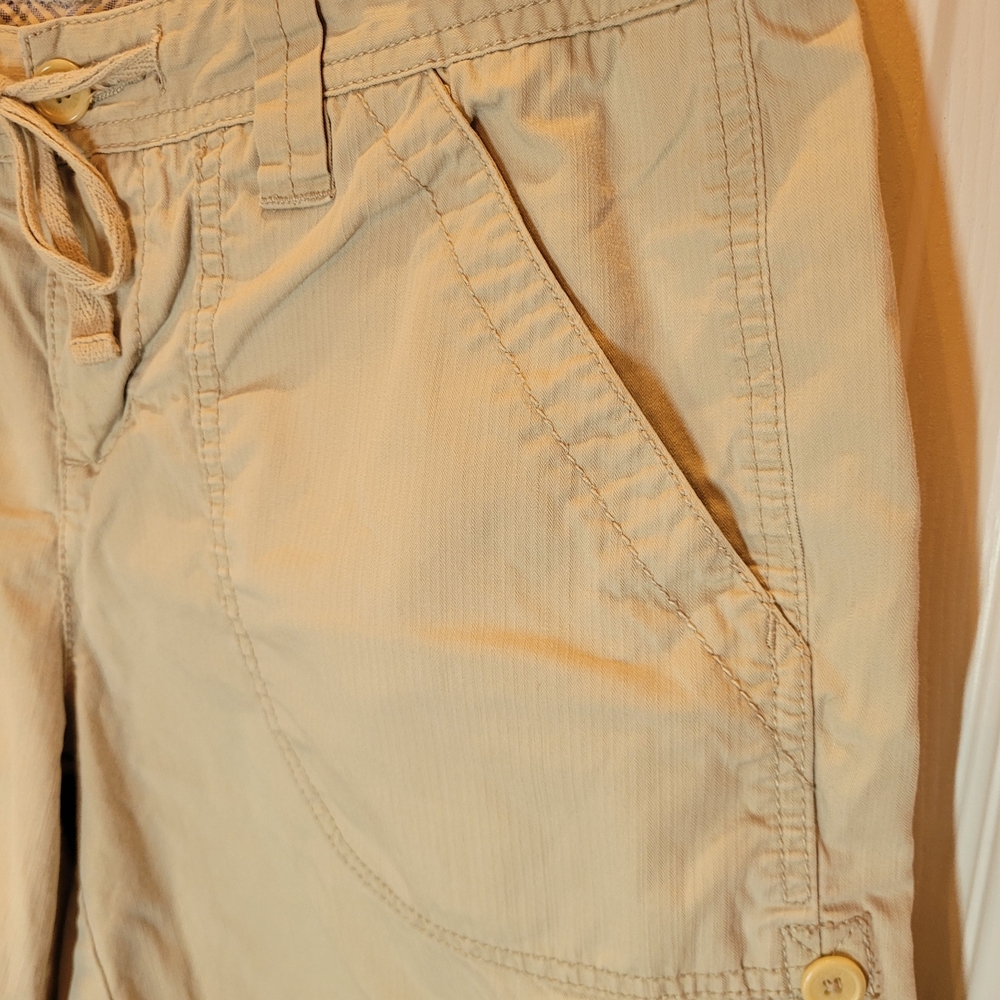 Tommy Hilfiger Light Tan Cargo Shorts Drawstring And Button Fly Sz 10 - Picture 2 of 15